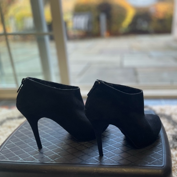 Michael Antonio Shoes - Michael Antonio Black Suede High Heel Booties – Gently Worn